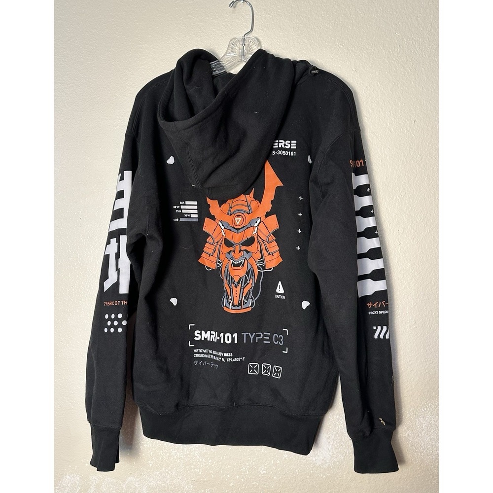 Fabric of the Universe Hoodie Techwear Graphic Cyberpunk Streetwear Size M